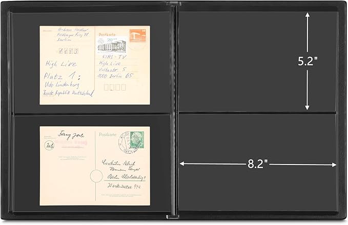 MUDOR Stamp Collecting Album, 2 Rows Pockets Stockbook - Image 3