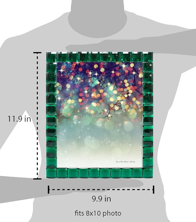 Isaac Jacobs Decorative Sparkling Jewel Picture Frame, Photo Display & Home - Image 3