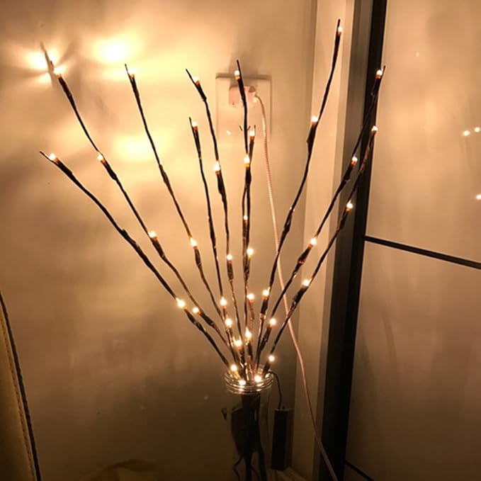 3 Pack Warm White Lighted Branches 60 LED Twig Lights Lighted Plants Artificial - Image 3