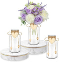 Vintage Glass Vases for Flowers, Bridal Shower Bud Vase Set by DRANSMIC