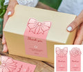 150Pcs Cute Pink Large Thank You Stickers, Bow Shaped Rose Gift Wrapping by Unknown