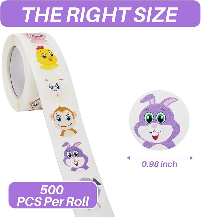 1000 PCS Small Cute Animal Stickers - Image 2