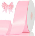 NESCCI 60 Yards Ribbon, 1-1/2 Inch Pink Satin Ribbon, Single Face Satin Ribbons by NESCCI