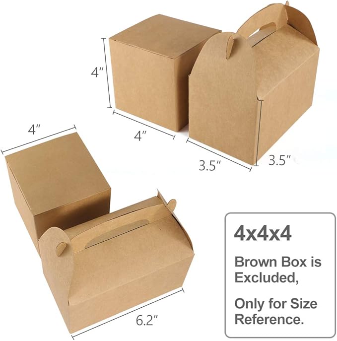 ValBox Treat Boxes 30 Pack Brown Kraft Paper Gable Gift Boxes - Image 3