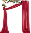 MLMC Red Wedding Arch Draping Fabric 1 Panel 29" x 20 FT Extra Long Gauze by MLMC