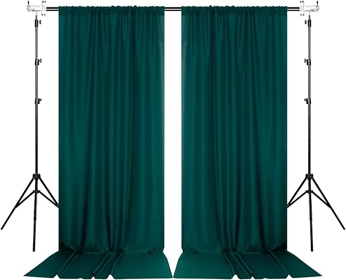 MYSKY HOME 10ft x 7ft Green Backdrop Curtains - Image 8
