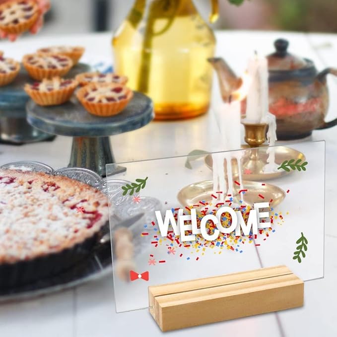 8 Pack 5 x 7 Inch Blank Clear Acrylic Table Displays - Image 8