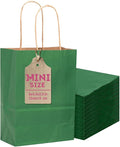 qiqee 24 Pcs Deep Green Mini Paper Gift Bags by Qiqee