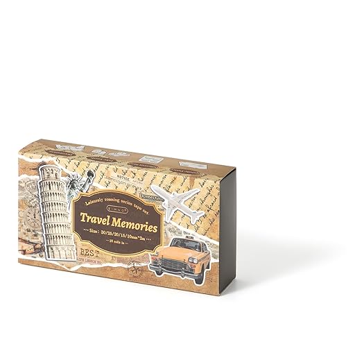 18 Rolls Travel Washi Tape Set journaling Tape - Image 6