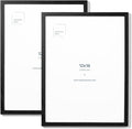Opposite Wall - 12x16 in - Black Solid Oak Wood Picture Frame - Lightweight by OppositeWall
