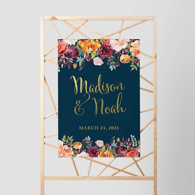 Andaz Press Personalized Extra Large Wedding Easel Board Party Sign, 12x18-inch - Image 3