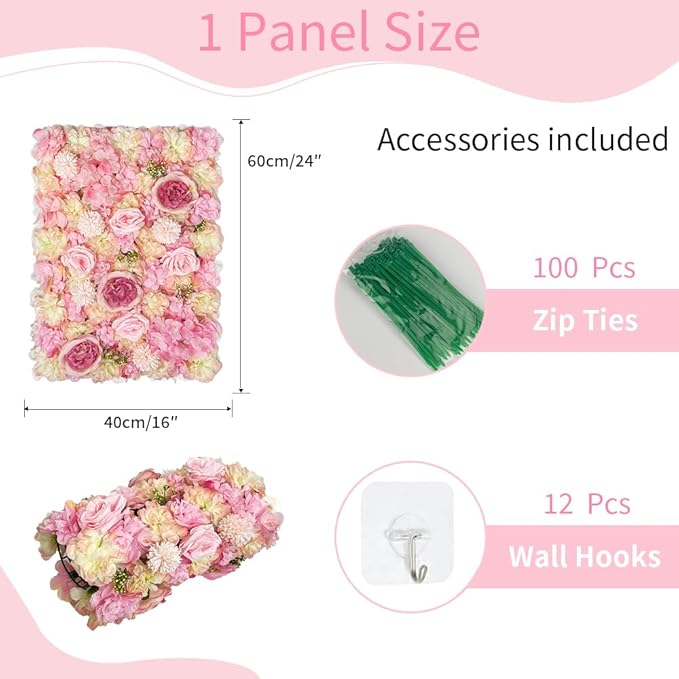 Artificial 3D Flower Wall Panel - Image 8