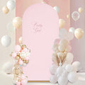 SoarDream 7.2FT Wedding Arch Cover Pink Spandex Fitted Wedding Arch Stand by SoarDream