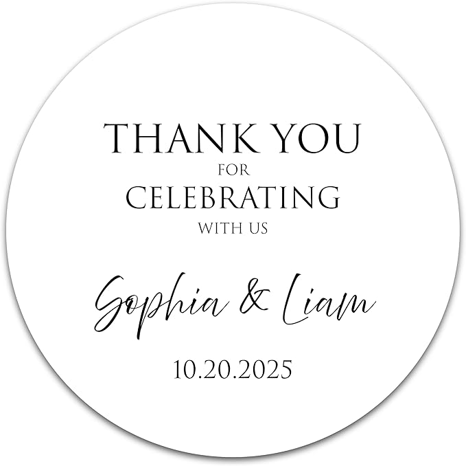 Personalized Wedding Stickers by BunnyBadges