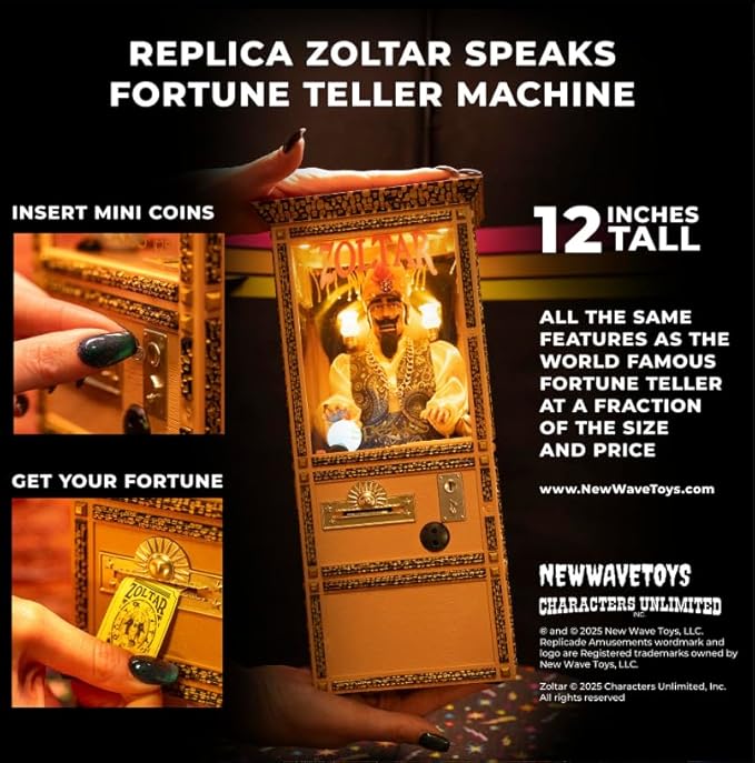New Wave Toys Zoltar Speaks Mini Replica Fortune Teller Machine, Fully Animated - Image 2