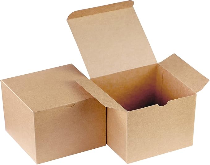 Xxcxpark 30 PCS Brown Kraft Gift Boxes 5x5x3.5, Party Favor Kraft Paper Gift by Xxcxpark