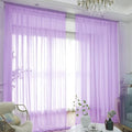 Window Purple Sheer Curtains 84 Inches Long 2 Panels Sheer Curtain Basic Rod by L%26TEC