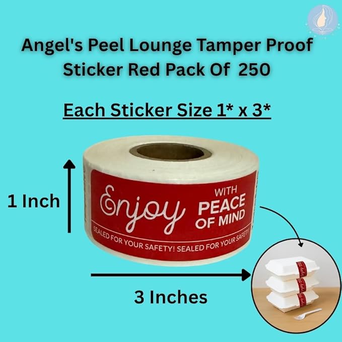 Angel's Peel Lounge Tamper Proof Stickers Roll — Tamper Evident Stickers - Image 5