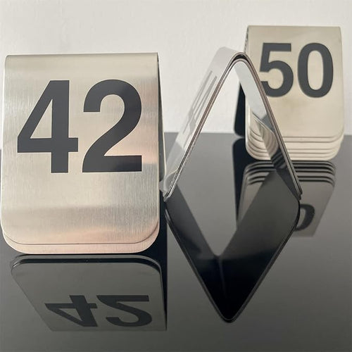 10 Pcs Metal Place Cards Stackable Tent Style Table Numbers，Place Card Holders - Image 2
