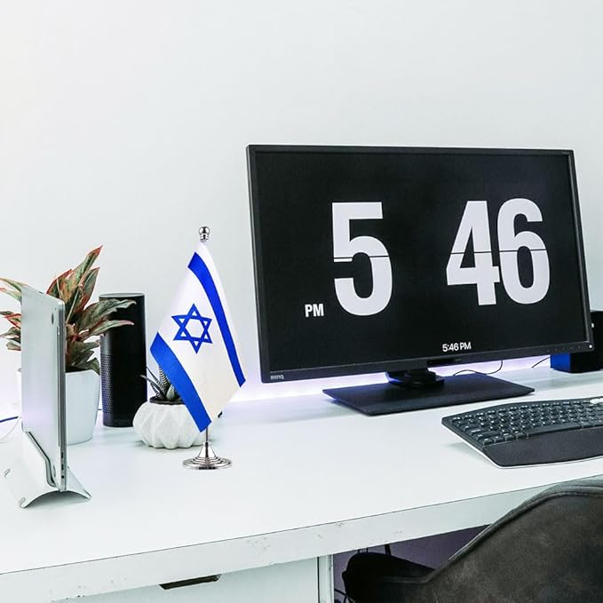 Israel Flag Israeli Flags, Small Mini Israeli Desk Flag, Used - Image 5