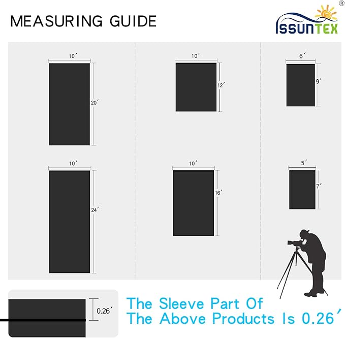 ISSUNTEX 10X24 ft Background Muslin Backdrop, Photo Studio, Collapsible High - Image 6