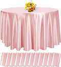 12 Pack 120 Inch Rose Gold Satin Tablecloth by fani
