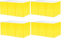 4 Pack 29x108 Inch Metallic Foil Fringe Tinsel Table Skirts by Clayghsen