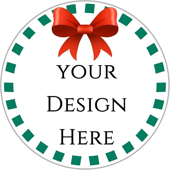 100-1000pcs Custom Stickers Merry Christmas Stickers Personalized Labels by Unknown