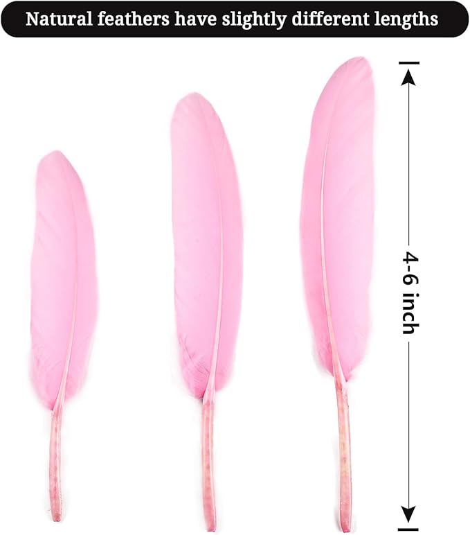 FeelfunFeather 120pcs Goose Cochettes Feather Natural Bulk 4-6 inch 10-15cm - Image 2