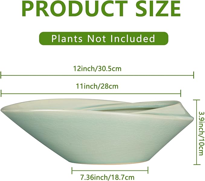 Bonsai Pot - 12 Inch Ceramic Planter Pot - Image 3