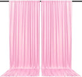 2 Panels Rose Pink Backdrop Curtain, 10 x 7 Feet Background Curtains by Zankubom