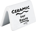 Double Sided Ceramic Dry Erase Table Tent Sign White by Knupp+Co.