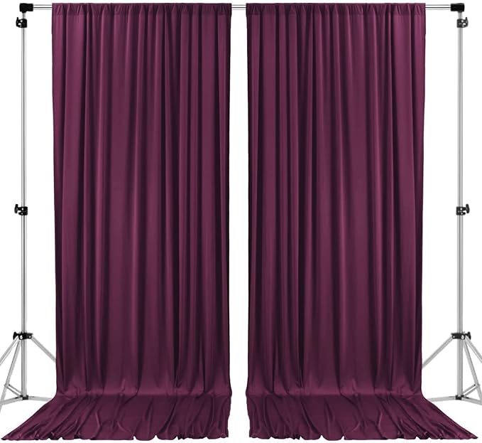 AK TRADING CO. 10 feet x 10 feet Eggplant Purple Polyester Backdrop Drapes by Fabrics%7CEventDecor%7CCrafts%7CUpholsteryFoam