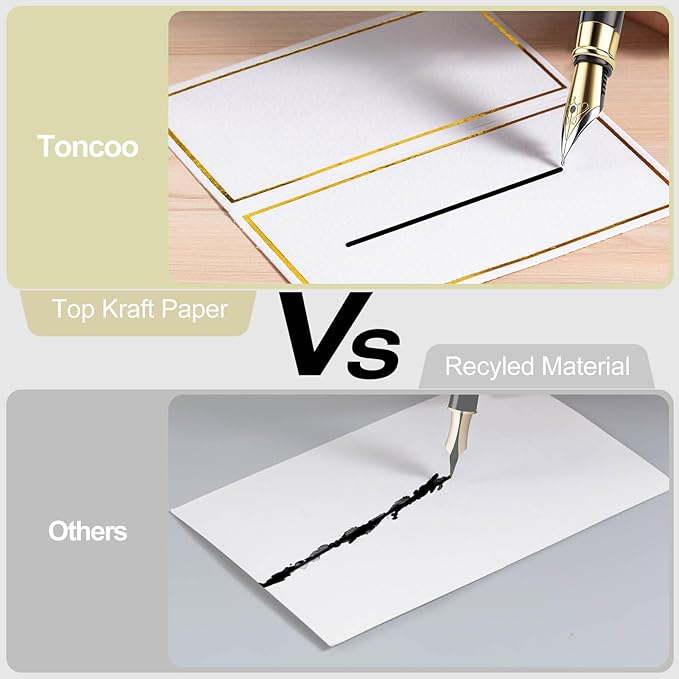 60Pcs Premium Place Cards With Gold Foil Border - Image 4