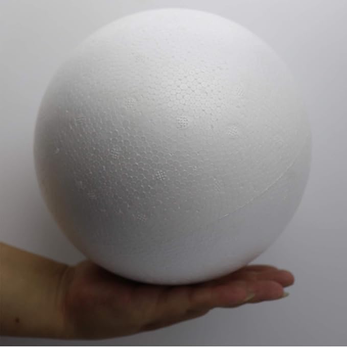 FFchuanhe 2 Pcs Craft Foam Balls 8 Inch, Polystyrene Smooth Round Balls - Image 2