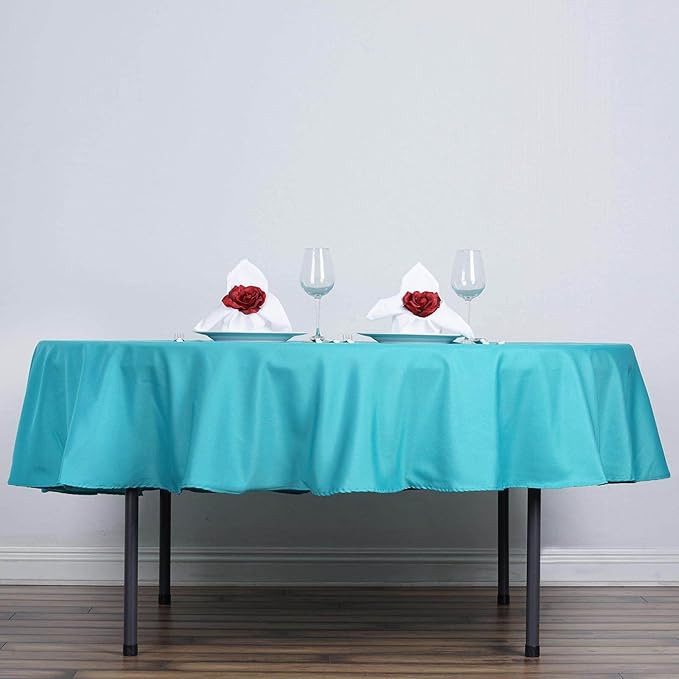 Efavormart Round Tablecloth, 90 Inch Stain & Wrinkle Resistant Washable Table - Image 2
