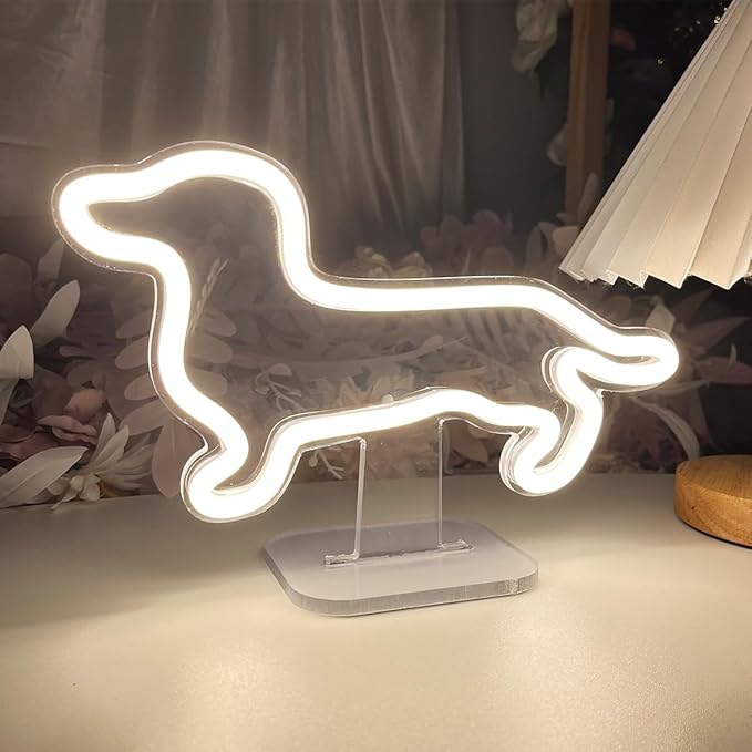 Dog Table Number Neon Sign Desk Lamp Night Light Wedding Letter LED Neon Sign - Image 2
