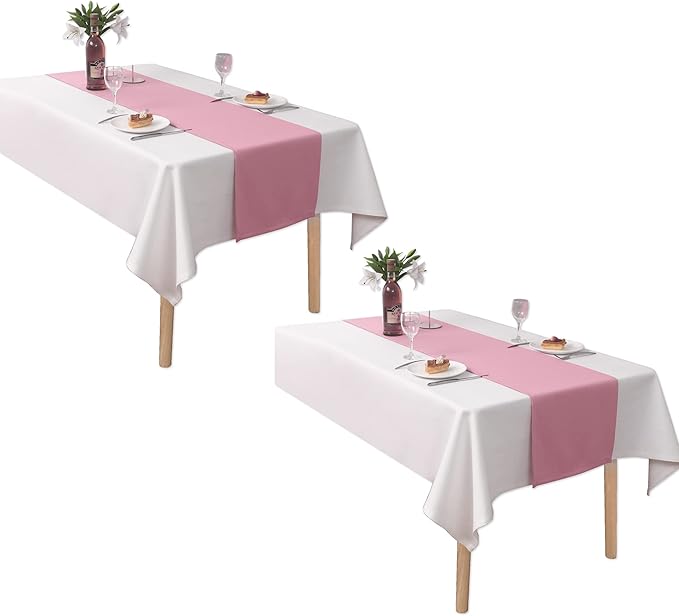 DUALIFE Valentines Day Table Runner 14x72 Inch Pink Table Runner Wedding - Image 3