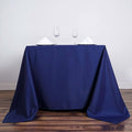 Efavormart 70" Square Linens Navy Blue Wholesale Linens Polyester Square Linen by efavormart