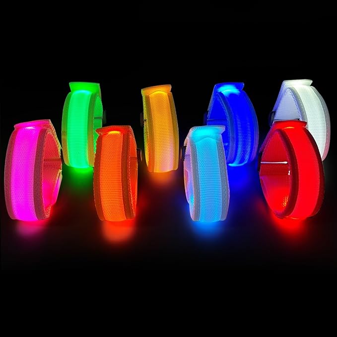 8 Pack LED Bracelets Light Up Wristbands, Glow Flashing Wristbands Glow in The by SZJMAO