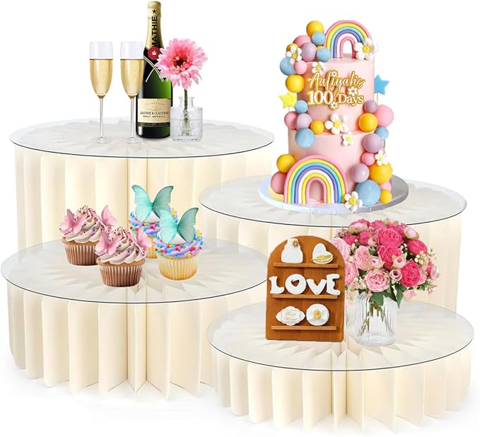 Albassa 4 PCS Buffet Risers Food Risers by AlbassaMakeYourPartyUnique