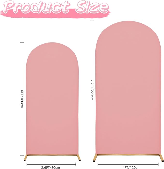 Wedding Arch Covers Arch Backdrop Cover Arch Stand Covers 7.2FT 6FT Set of 3 - Image 5