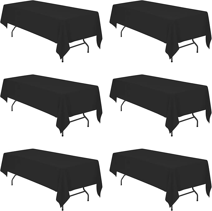 BRILLMAX 6 Pack Black Tablecloths by BRILLMAX