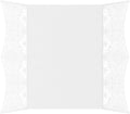 LUXPaper Laser Cut Gatefold Invitations | 5" x 7 1/4" | Pointed Lace by LUXPaper