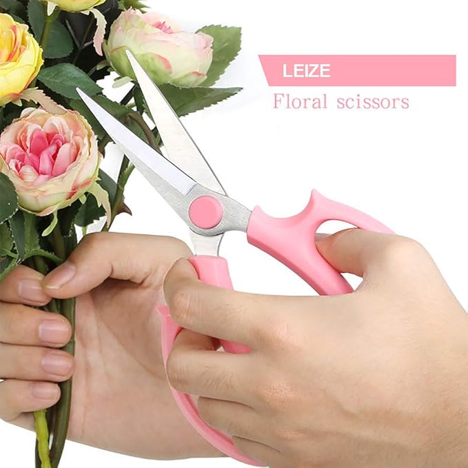 Leize Flower Scissors, Premium Thickened Stainless Steel Floral Shears - Image 2