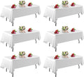 6 Pack White Table Cloth Rectangle Table 60 x 102 Inch Tablecloths by TableClothAndTableRunner