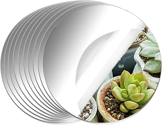 9PCS 8inch Round Mirror Centerpieces by LUDEOU