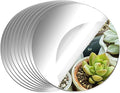 9PCS Round Mirror Tiles for Centerpieces, 10inch Mirror Trays Flat Circle by LUDEOU