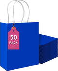 qiqee 50-Packs Diamond Blue Paper Gift Bags by Qiqee