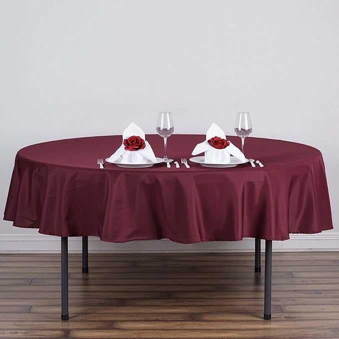 Efavormart Round Tablecloth, 90 Inch Stain & Wrinkle Resistant Washable Table by efavormart